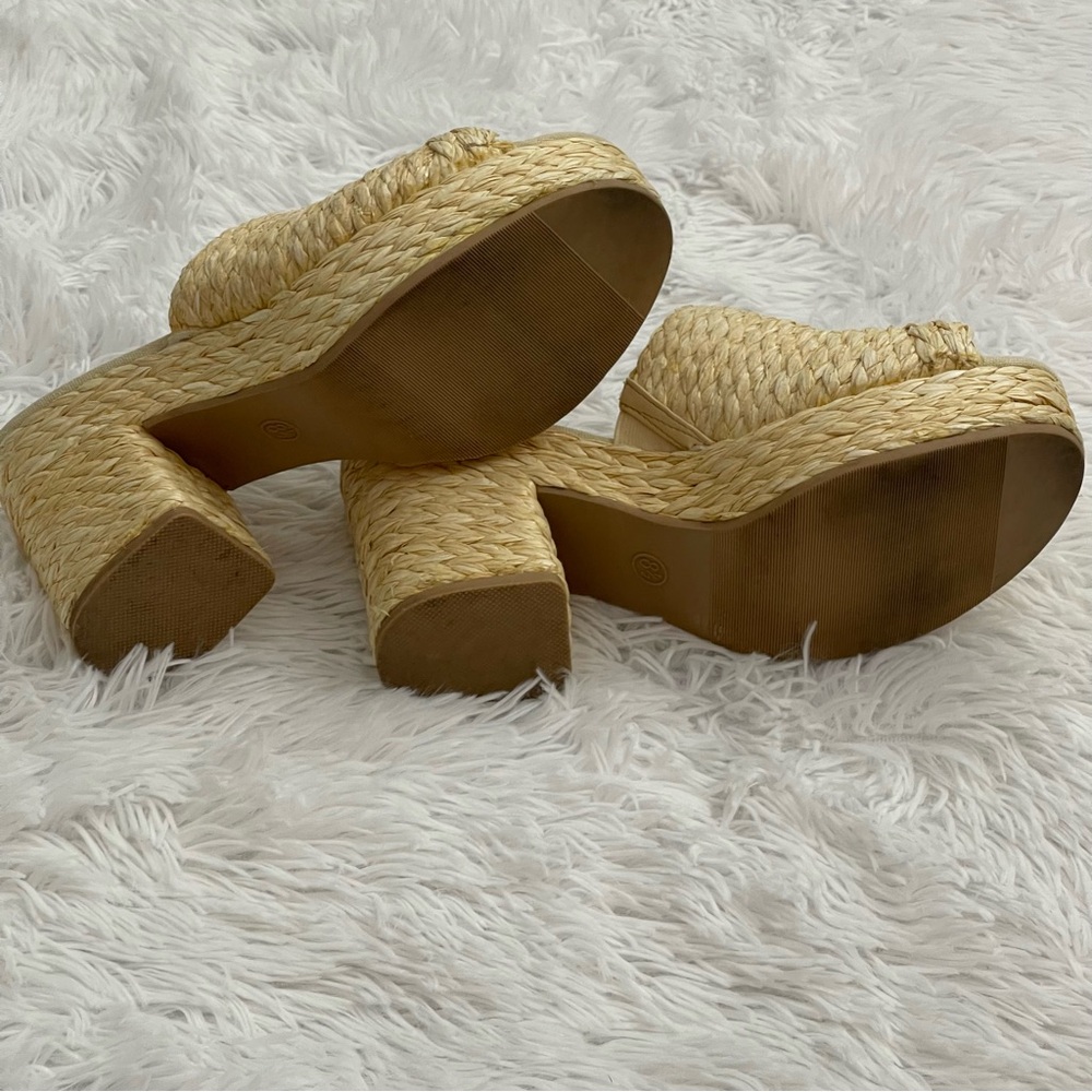 UNIVERSAL THREAD PLATFORM HEELS OPEN BACK SIZE 8.5 - image 7